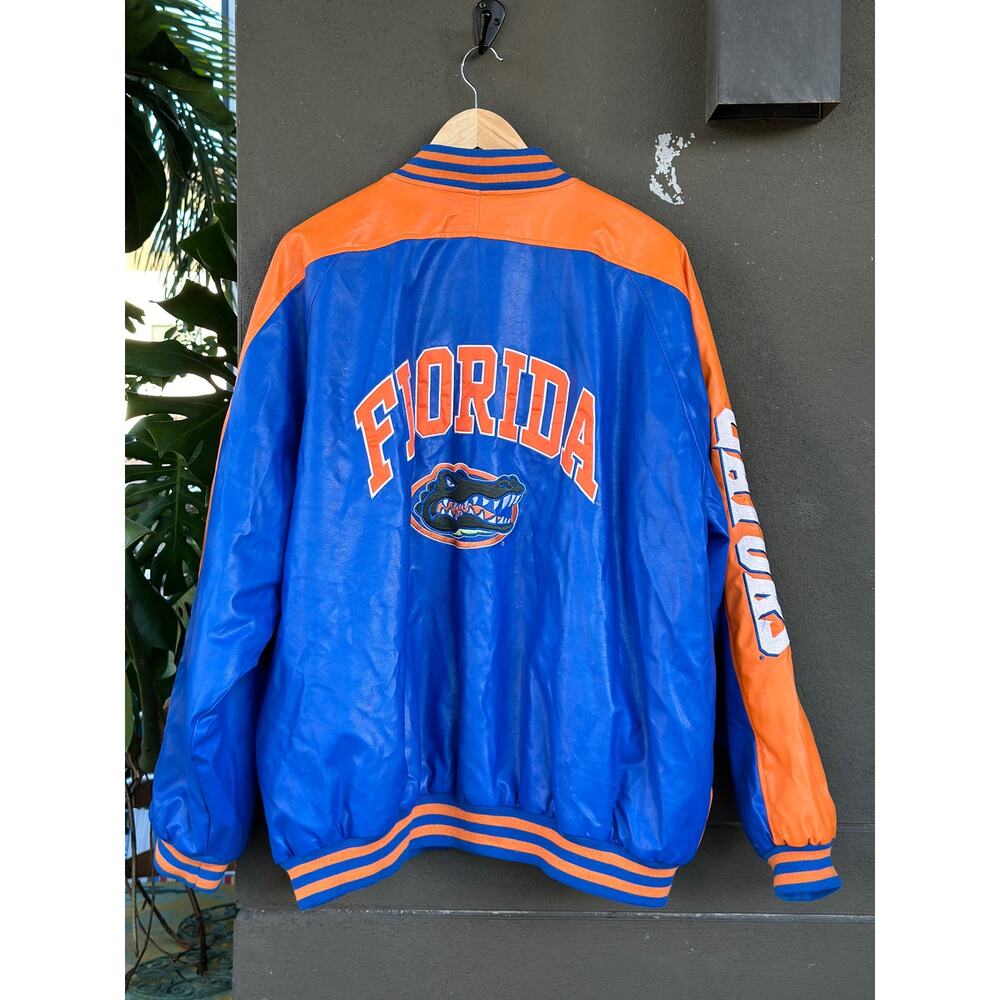 Vintage Steve and Barry’s Florida Gators Faux Leather Varsity Jacket Unisex XXL - Picture 7 of 13